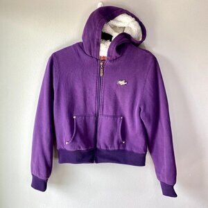 Apple Bottoms Purple Zip Hooded Jacket M